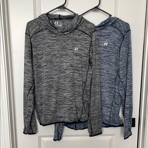 Lot of 2 - Russell Athletic Hooded LS Tops